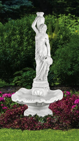 Rebecca At Well Garden Fountain Sculpture Italian Greek woman